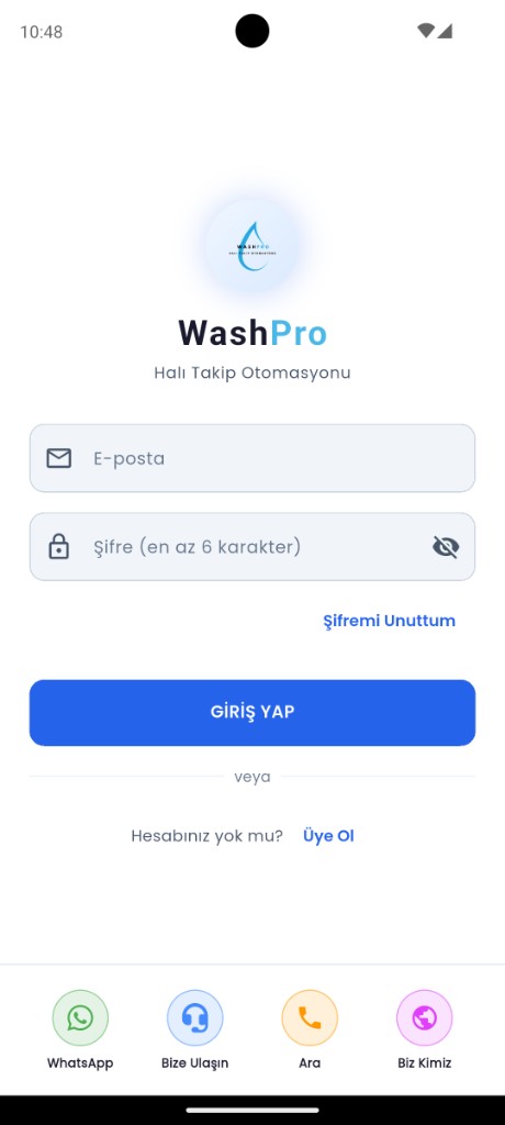 WashPro dashboard